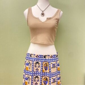 🐚Vintage boho tribal cotton maxi skirt 💙